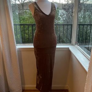vintage betsy johnson velvet maxi sz med / small